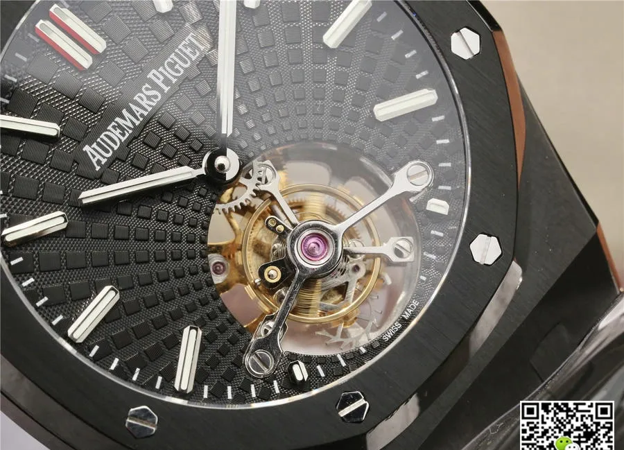 Audemars Piguet Royal Oak Tourbillon 26522CE.OO.1225CE.01 R8 Factory 1:1 Best Edition Replica Watch Black Case